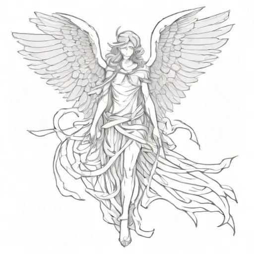 Armed Angel With Wings