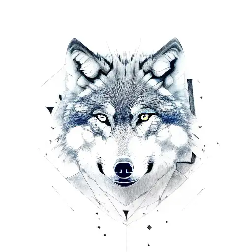 Wolf Dragon With Writing On Skin