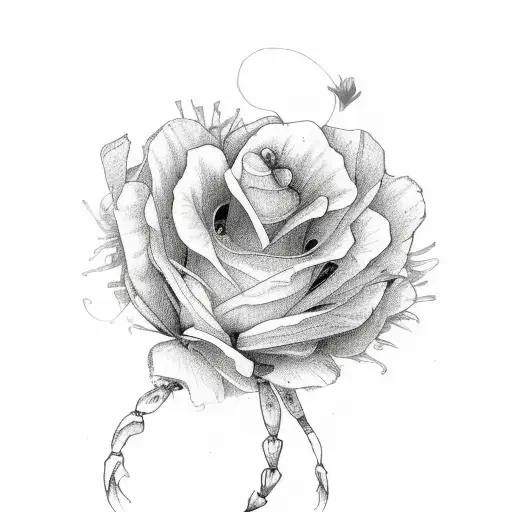 Scorpio With Flowers