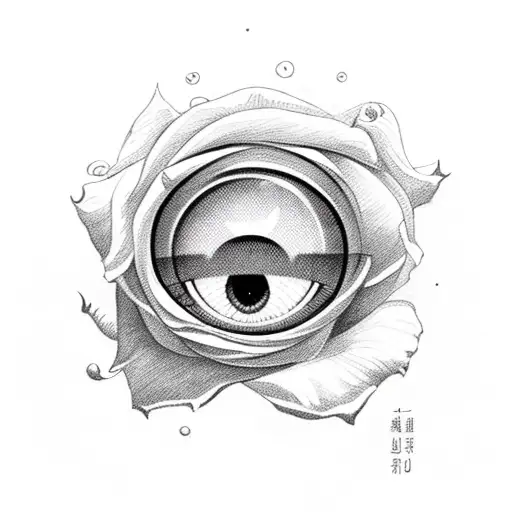 Eyes With Roses And Moon