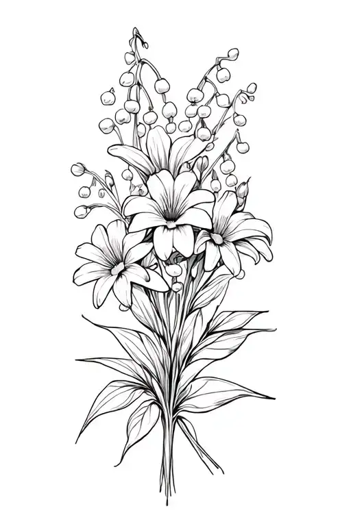 Marigold And Lily Of The Valley Bouquet