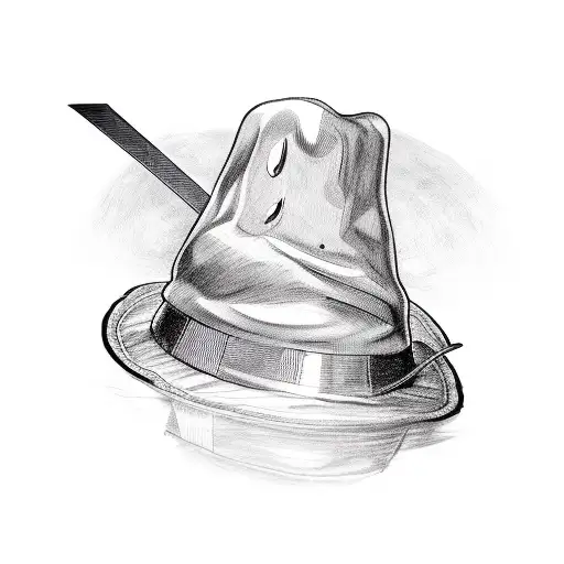 A Chef's Hat With A Sword Piercing Through It