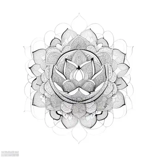 Lotus Flower Cerry Blossom Mandala
