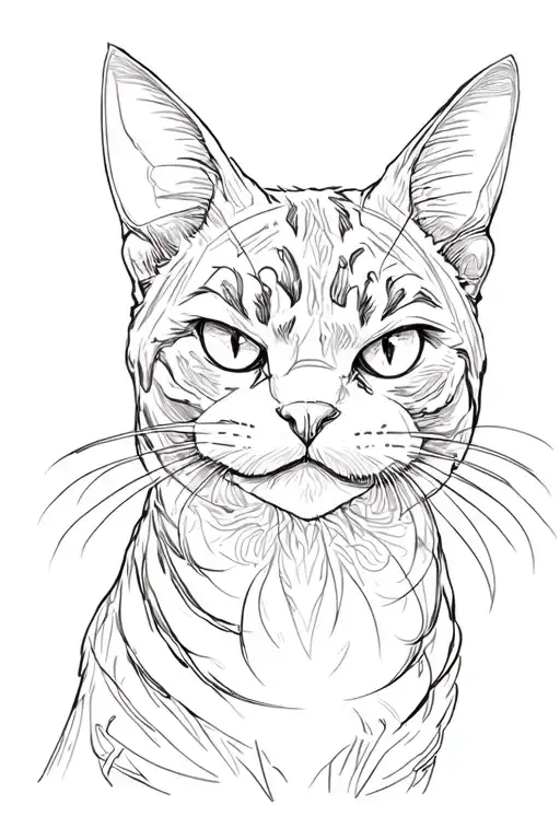 A Terrible Cat With A Crazy Gaze