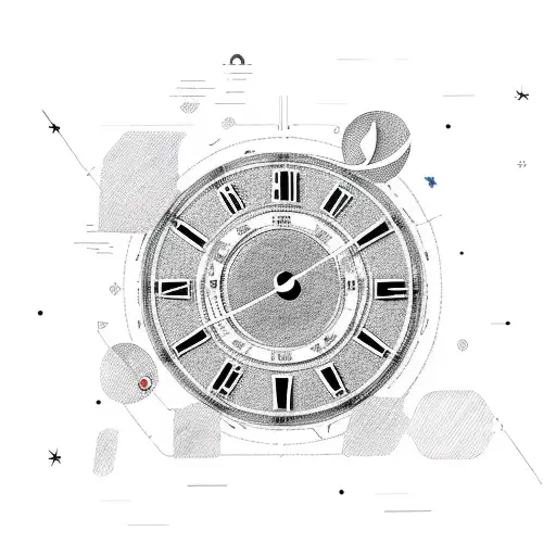 Astronaut Staring Into Giant Clock