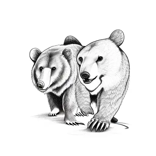 Mouse Connected With Bear