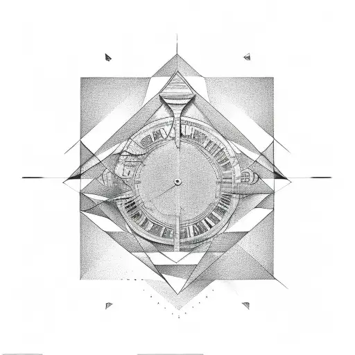 Roman Numeral 5 With Geometric Lines