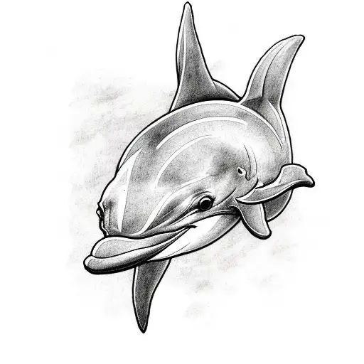 Dolphin And A Flower