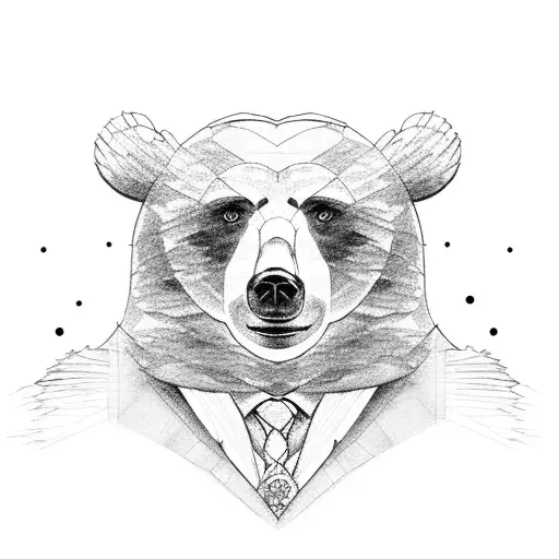 Rough Pencil Sketch Bear