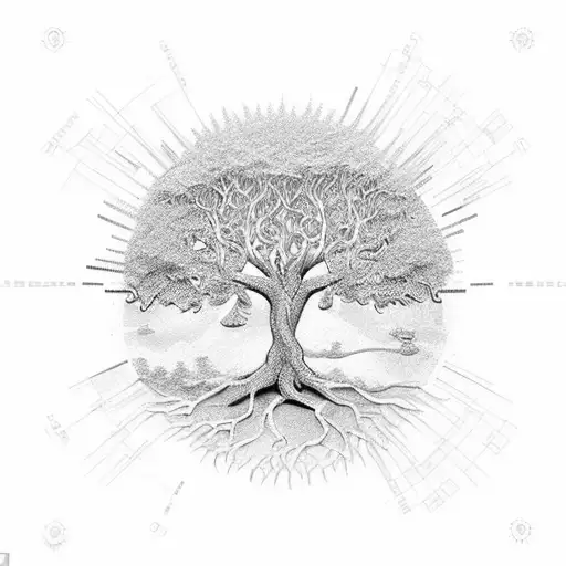 Tree Of Life Made Out Of Money