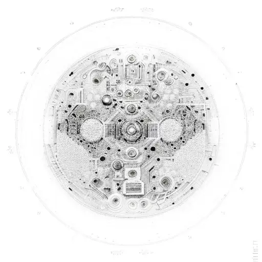 Moon Made Up Of Circuit Boards