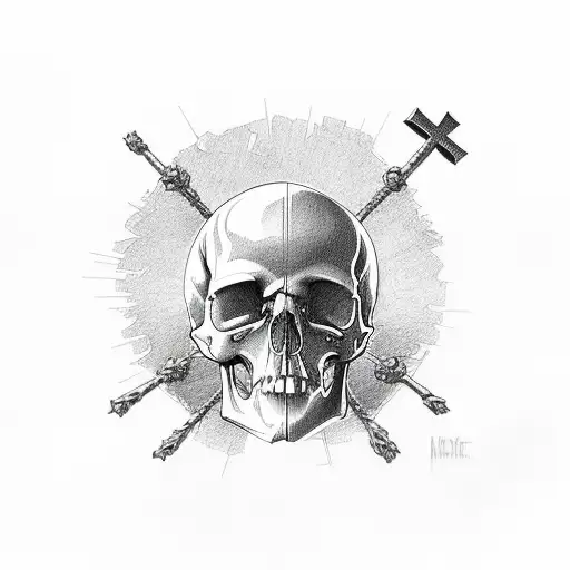Cross And A Skull
