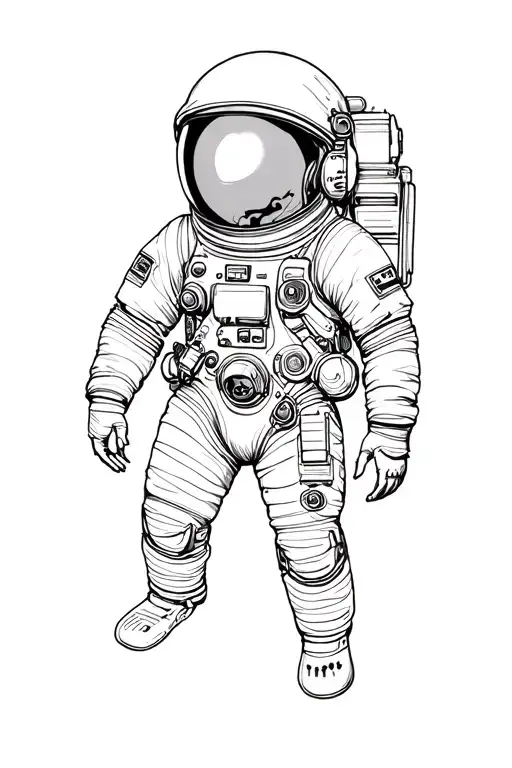 Astronaut Sketch Style