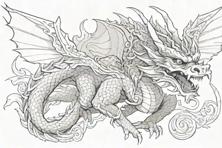 Pixiu Dragon With Wings