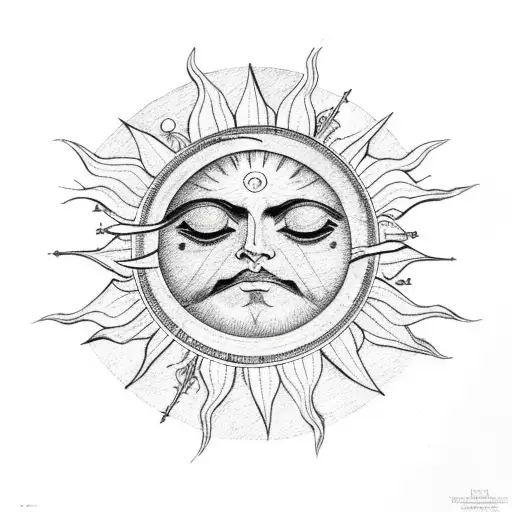 Crucifix Sun And Moon