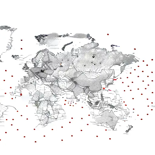 A Map Of The World With Dotted Lines Connecting The Client's Most Memorable Travel Routes