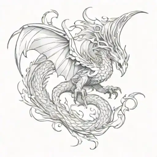 Dragon Looking Pheonix Bird