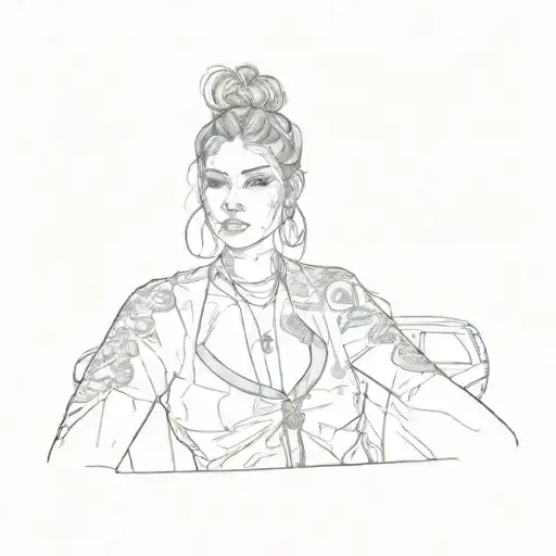 A Woman Sitting In A Car