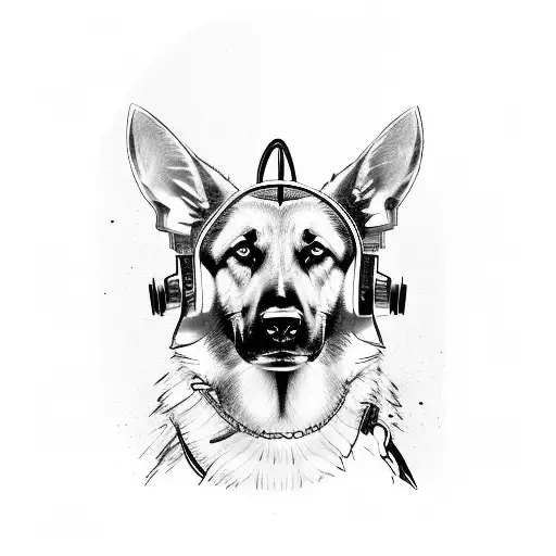 A German Shepherd Wearing A Gamer Headset And Holding A Game Controller