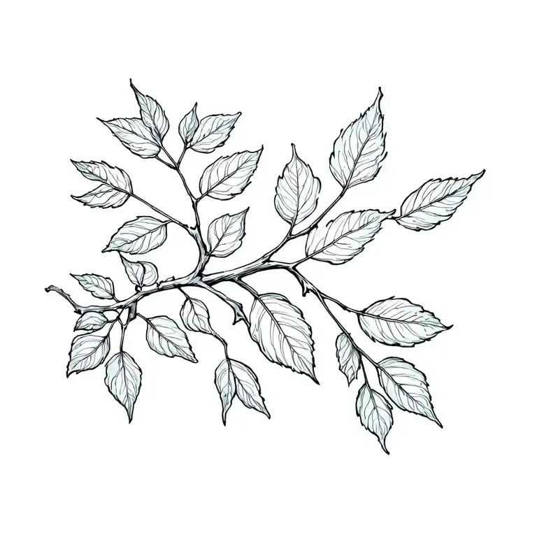 Delicate Leaves Branch To