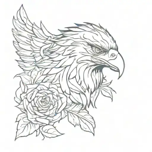 Eagle Rose And Fire