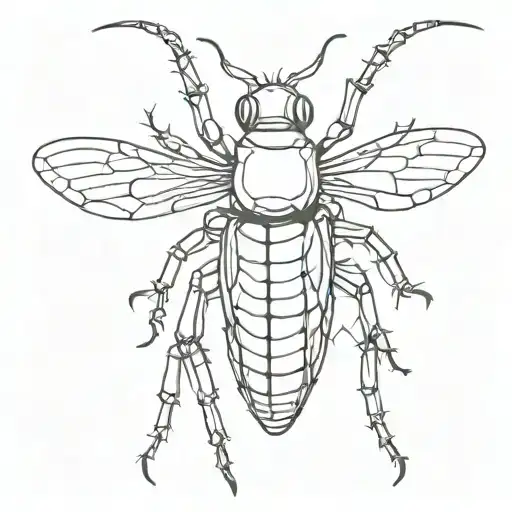 Simple Arthropod Tattoo Design To Fill Space Between Hand And Wrist