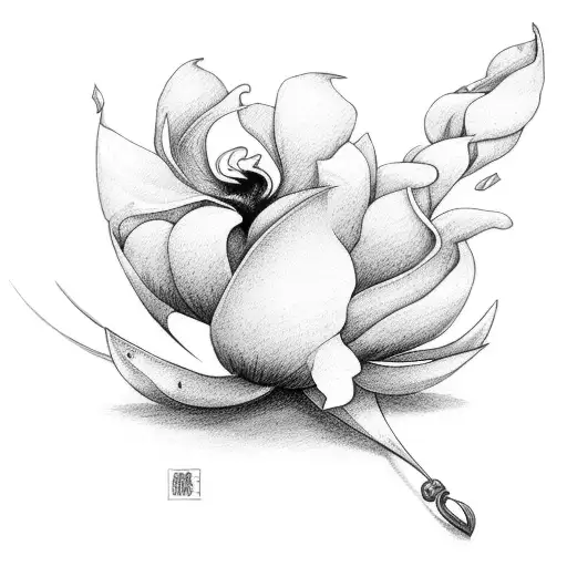 Big Sword With Magnolia