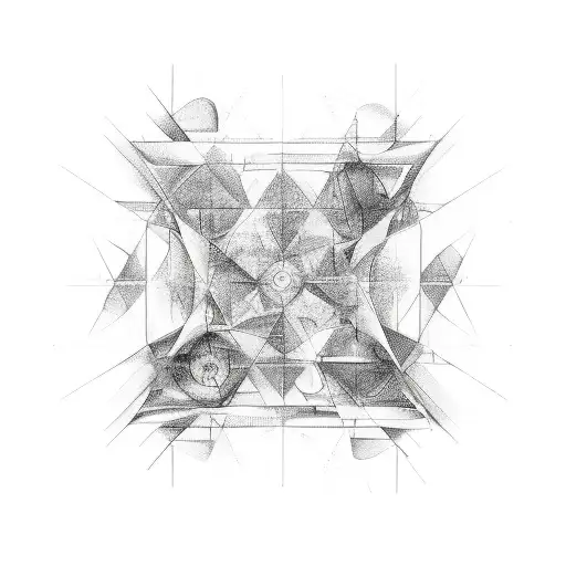 An Abstract Representation Of The Golden Ratio Using Black-grey Shading