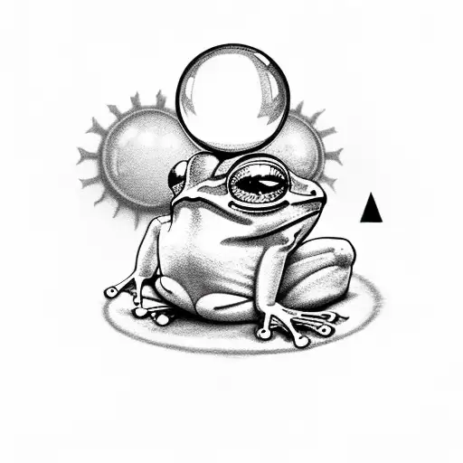 Frog Holding Crystal Ball