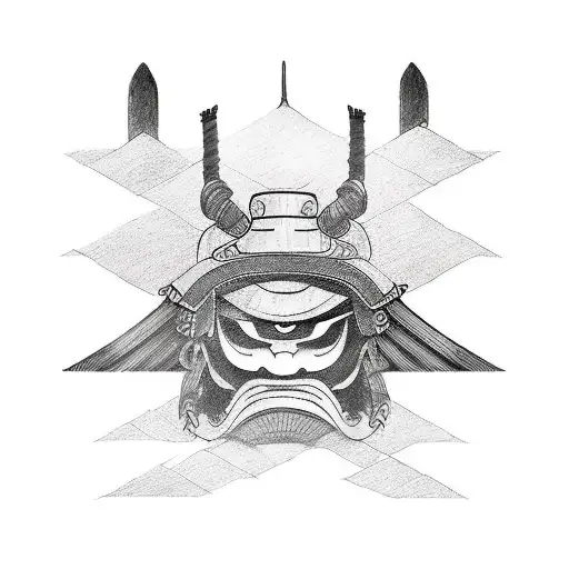 Samurai Tattoo With Japanese Letters