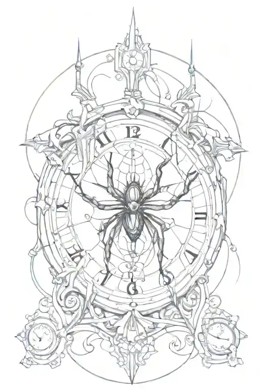 Spider On Clock