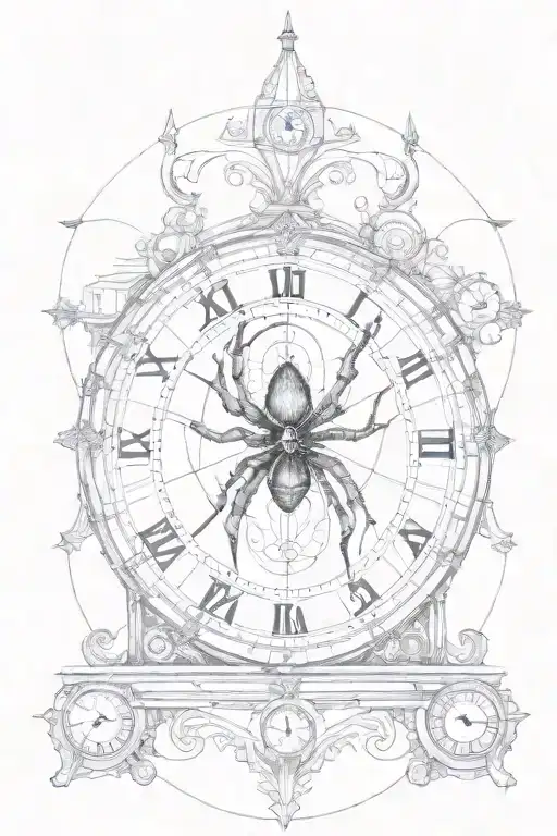Spider On Clock