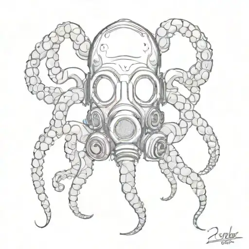 Gasmask Wearing Octopus