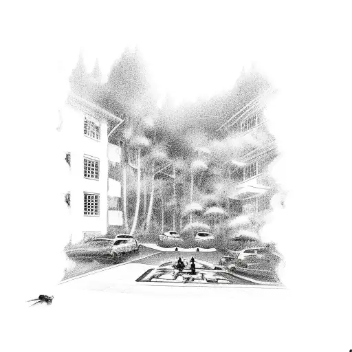 A Parking Space Where There Are People Playing Board Games