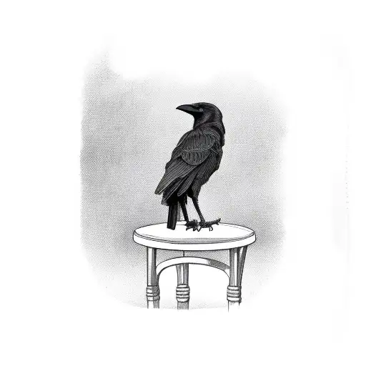 Crow Sitting On A Chair