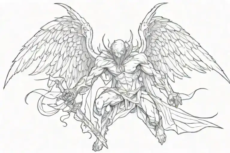 Angel Stabbing Demon