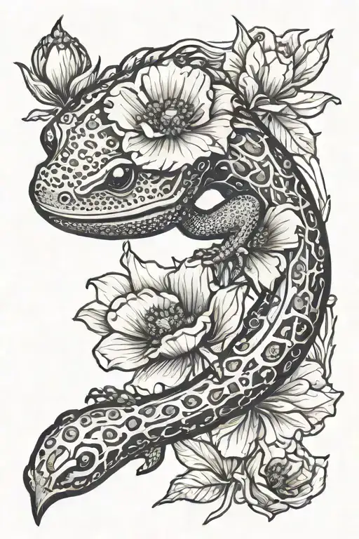 Salamander And Poppy