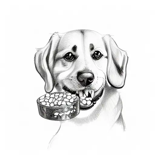 A Sketch Of A Shelter Dog With A Human Hand Offering A Treat