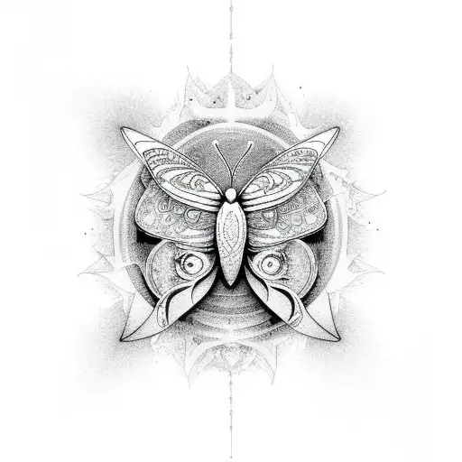 Chakra In One Vertical Line With Butterfly Integrated