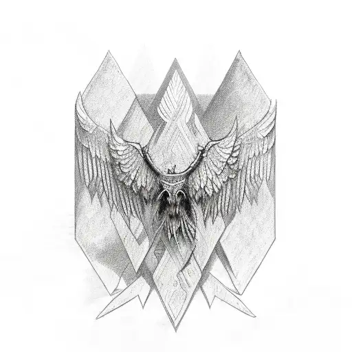 Tribal Wing With Letter Dt