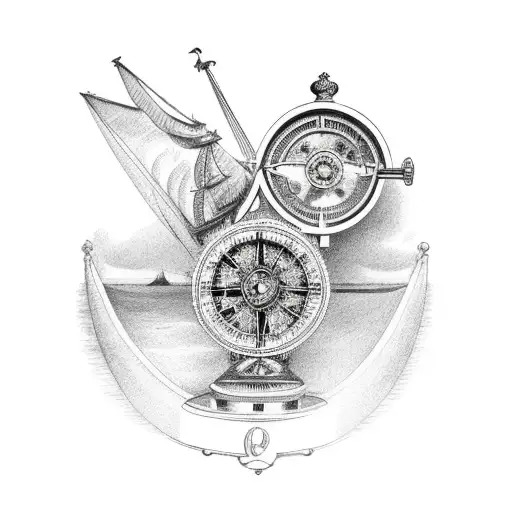 Traditional Sextant With New England Theme