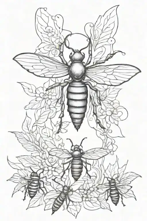 Gothic Tattoo With Insects And Blood