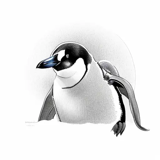 Penguin With Angel Wings And Halo