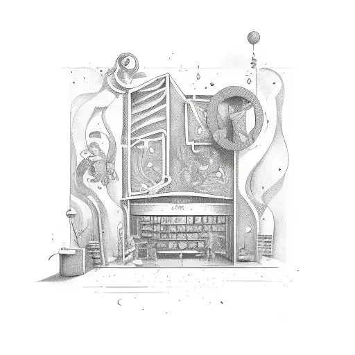 Magic Shop With Abstract Lines