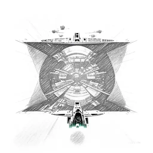 Star Wars X-wing Flying By Black Hole