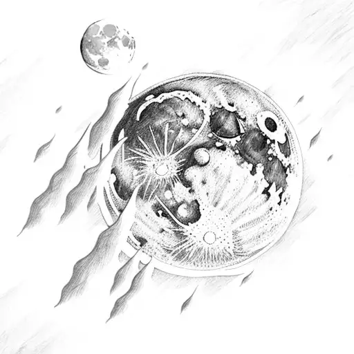 Moon Rising Over Ocean