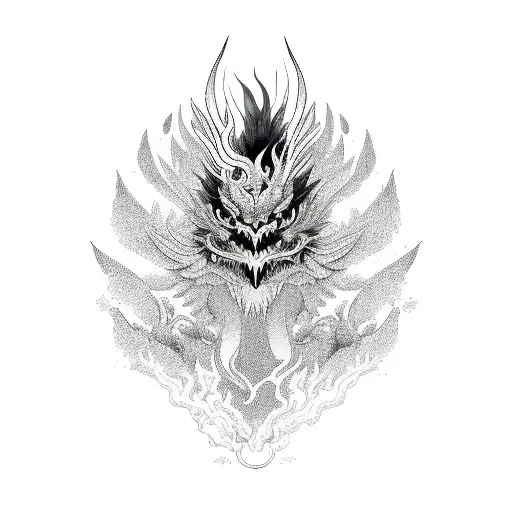 Pheonix And Chinese Dragon