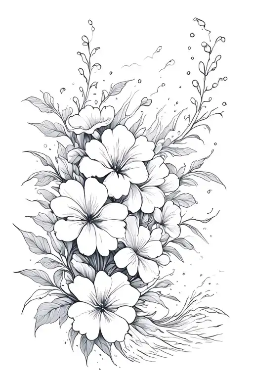 Frangapani Flowers And Wave Crashing