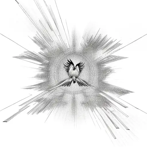 Phoenix Birds Eye View Simplistic Outline