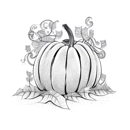 Pumpkin Patch With Vines